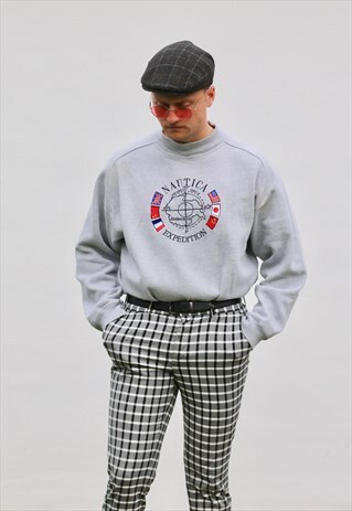 NAUTICA USA 90S EXPEDITION COMPASS SWEATSHIRT