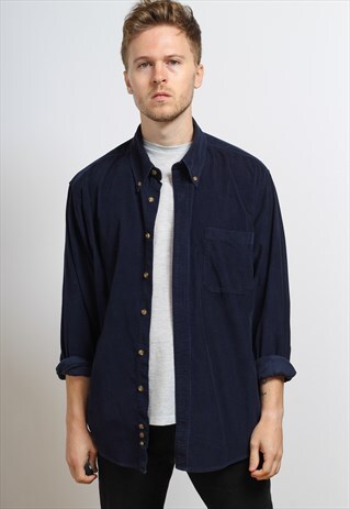 VINTAGE CORDUROY SHIRT BLUE