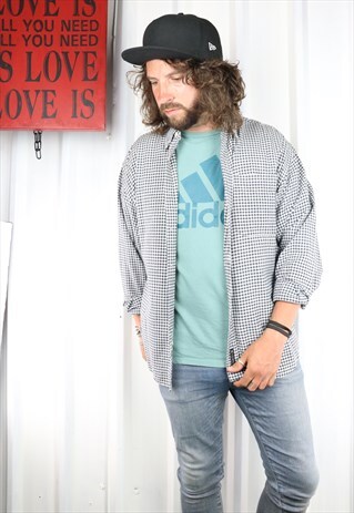 VINTAGE CHECK FLANNEL OVERSIZED GRUNGE INDI SHIRT