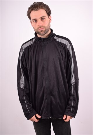 STARTER MENS VINTAGE TRACKSUIT TOP JACKET XXL BLACK 90S