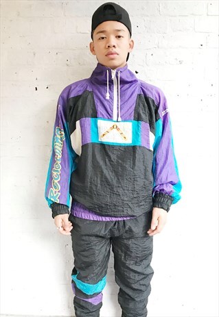 SPORTS 1/4 ZIP TRACKSUIT WITH WINDBREAKER (1990'S/MENS'S)