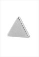Silver Triangle Unisex Magnetic Stud Earrings