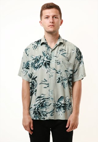 90S VINTAGE VISCOSE PATTERN SUMMER SHIRT 15212