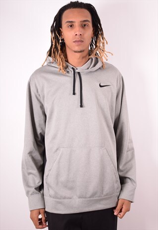 NIKE MENS VINTAGE HOODIE JUMPER XXL GREY 90S