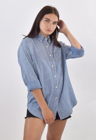 VINTAGE 90S BLUE RALPH LAUREN SHIRT