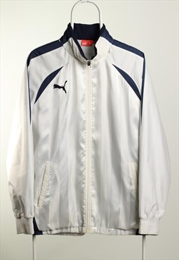 Vintage Puma Shell Jacket White Navy