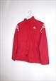 VINTAGE ADIDAS TRACKJACKET 3 BANDS ON SHOULDERS IN RED XS