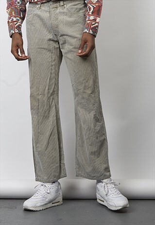 VINTAGE 90'S LEVI'S SAGE GREY CORDUROY JEANS
