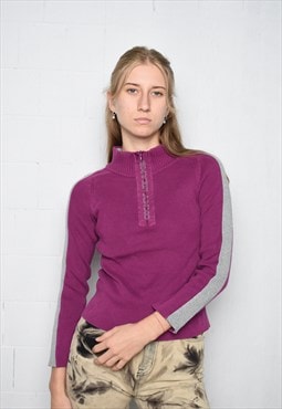 Vintage Y2K 00s DKNY knitted jumper purple