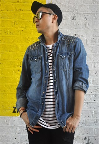 CUSTOMIZED DENIM COTTON SHIRT