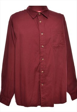 Burgundy Classic Wrangler Long Sleeved Shirt - XL