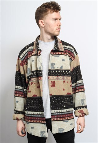 VINTAGE AZTEC PATTERNED SHIRT