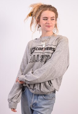 Vintage Converse Jumper Sweater Oversized Grey