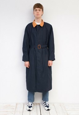 GANT Vintage mens M Jacket Trench Coat Raincoat Long Cotton 