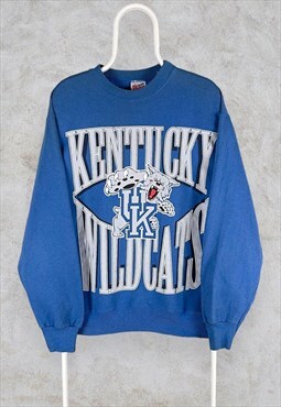 Vintage Blue Sweatshirt Kentucky Wildcats Basketball Hanes L