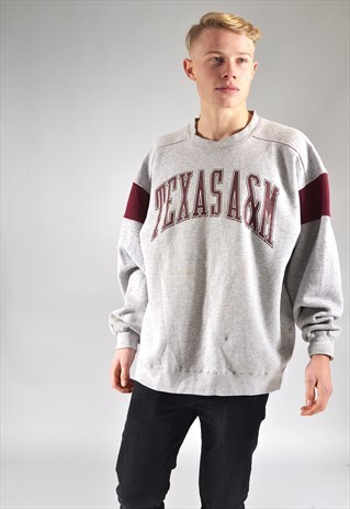 VINTAGE GREY TEXAS A&M FOOTBALL SWEATSHIRT