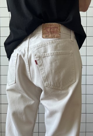 Vintage LEVIS 501 Jeans Denim Pants 90s Beige
