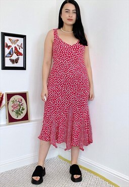 2000s Red Polka Dot Dress