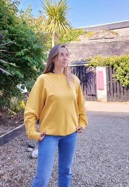 Vintage 90's Yellow Adidas Slouchy Jumper