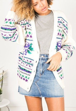 LAST UNIT SALE / VINTAGE 80S CASUAL KNIT CARDIGAN