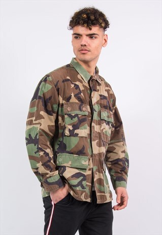 VINTAGE GREEN CAMO JACKET U.S. ARMY CAMOUFLAGE