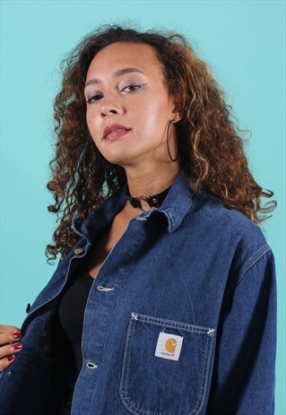 VINTAGE CARHARTT BLUE DENIM CHORE SHIRT