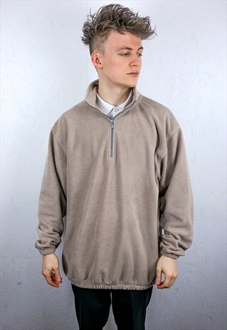 VINTAGE 1/4 ZIP FLEECE SWEATSHIRT