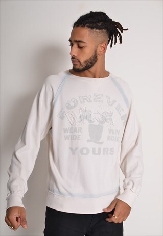 VINTAGE DIESEL SWEATSHIRT JUMPER WHITE
