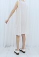 90S VINTAGE CREAM FLORAL EMBROIDERED DRESS (SIZE M)