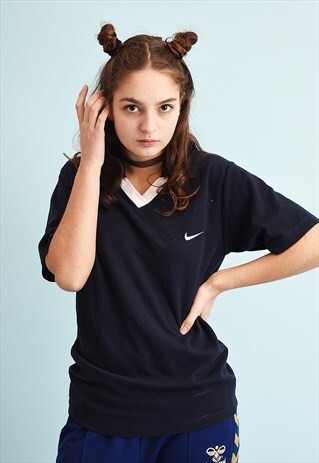 90'S RETRO NIKE SPORTS NAVY T-SHIRT TEE TOP