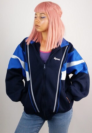 VINTAGE 80'S 90'S UNISEX OVERSIZED SPORTS JACKET