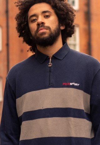 VINTAGE RALPH LAUREN POLO SPORT SWEATSHIRT IN NAVY AND GREY