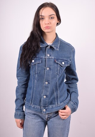 LEVI'S WOMENS VINTAGE DENIM JACKET LARGE BLUE 90'S