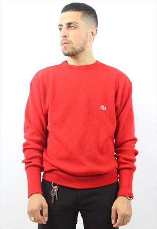 VINTAGE LACOSTE RED JUMPER