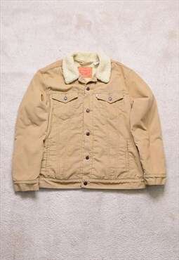 Vintage Levi's Beige Cord Sherpa Lined Jacket 