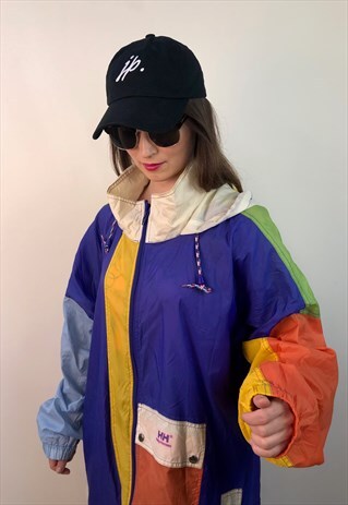 FRESH PURPLE GREEN 90S NEON WINDBREAKER JACKET VINTAGE RETRO