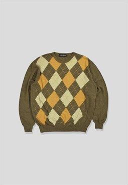Vintage Yves Saint Laurent Embroidered Logo Knit Jumper