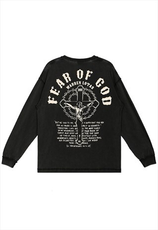 KALODIS VINTAGE FOG JESUS CHRISTMAS SWEATSHIRT