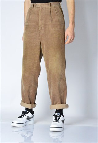 VINTAGE 90S CAMEL BROWN CORDUROY PANTS