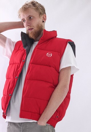 VINTAGE MENS SERGIO TACCHINI PUFFER VEST GILET JACKET
