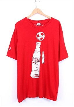Vintage Coca Cola T Shirt Red With Drink Bottle Graphic 90s