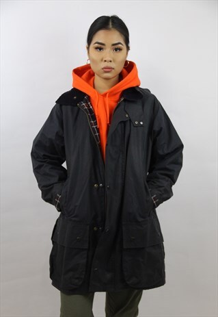 VINTAGE 90'S NAVY WAX JACKET
