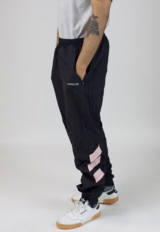 VINTAGE 90'S ADIDAS BLACK SHELL BOTTOMS