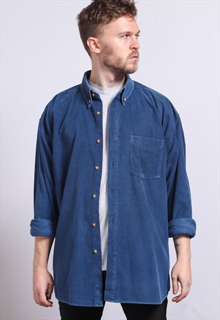 VINTAGE CORDUROY SHIRT BLUE