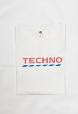 Tesco Techno Logo T-Shirt for Disco Raves Festivals DJ