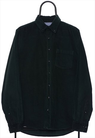 VINTAGE DARK GREEN CORDUROY SHIRT WOMENS