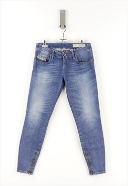 Diesel Skinny Fit Low Waist Jeans in Blue Denim - W28 - L32