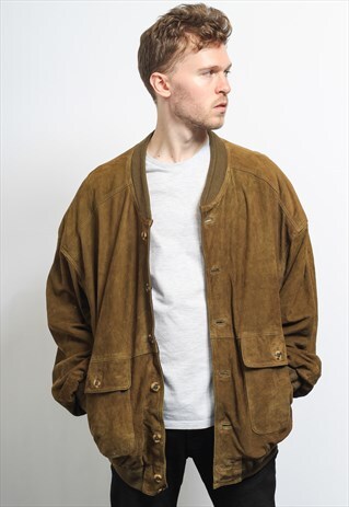 VINTAGE SUEDE BOMBER JACKET