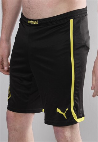 VINTAGE PUMA BRUSSIA DORTMUND SHORTS SMALL