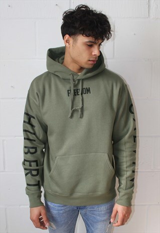 KHAKI BOLD SLEEVE HOODIE